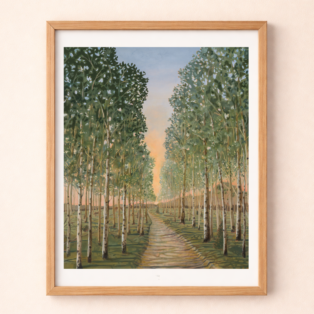 Aspen Portal, Colorado aspen grove art print inspired by the Flat Tops by Matty Miller