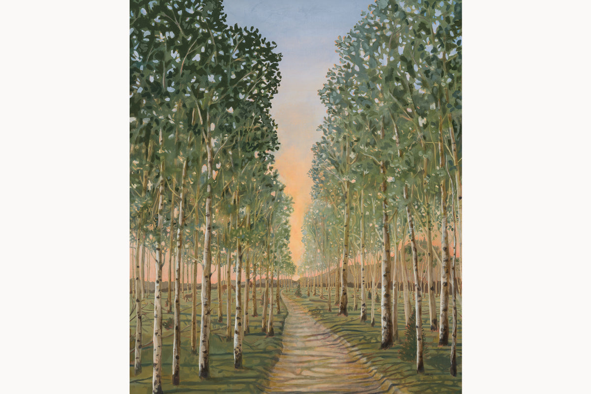 Aspen Portal, Original Aspen Grove Landscape Painting by Matty Miller
