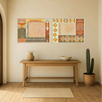 Bouteloua, Southwestern Geometric Botanical Art Print by Matty Miller