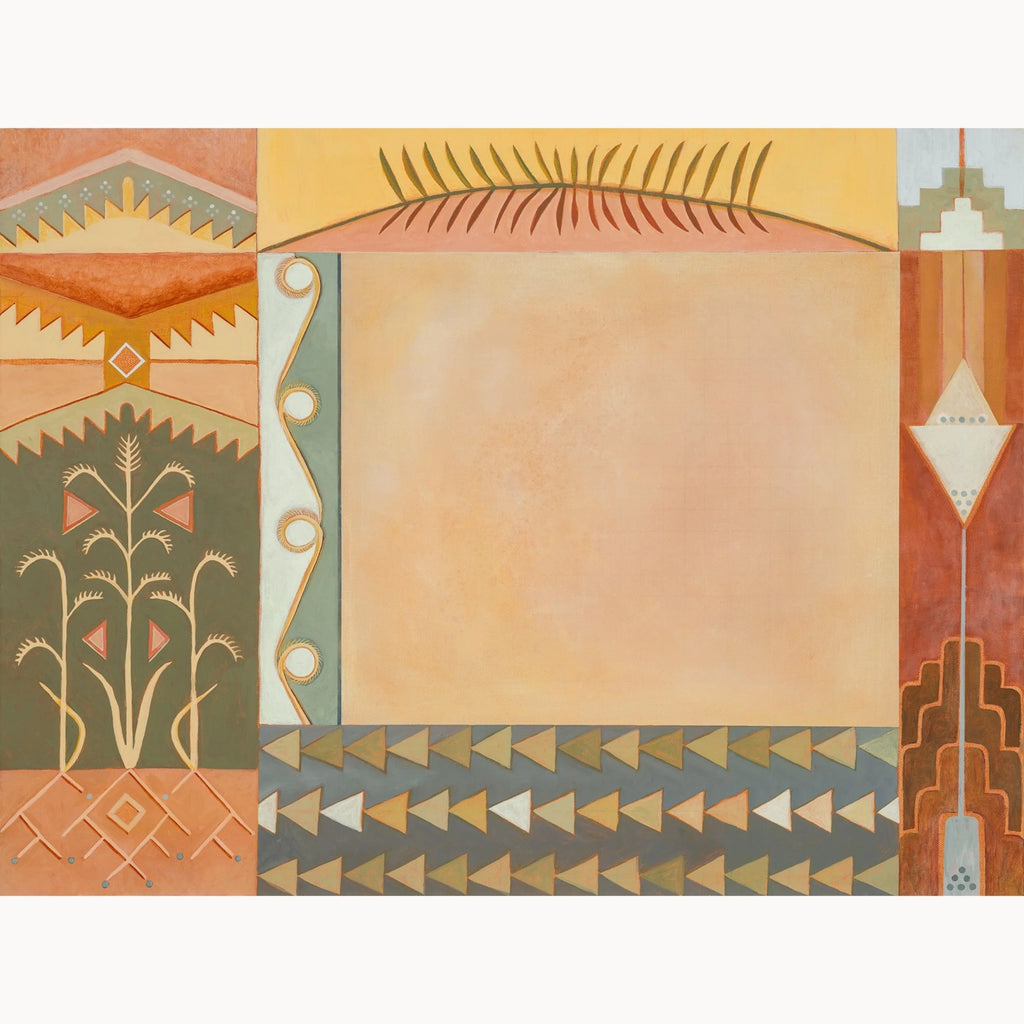 Bouteloua, Southwestern Geometric Botanical Art Print by Matty Miller