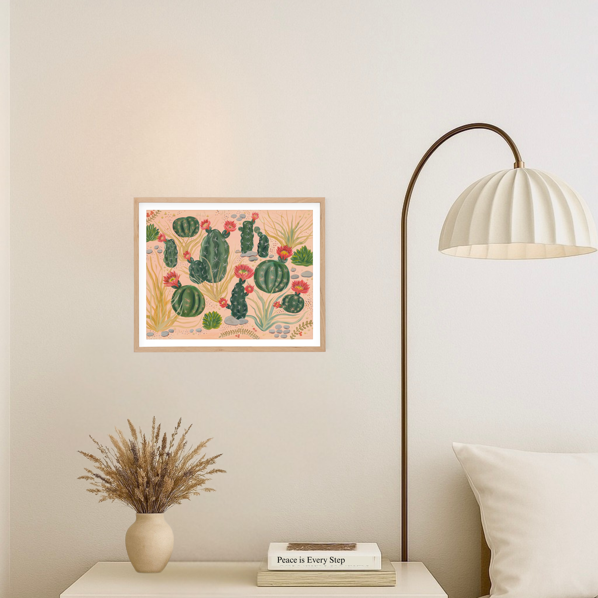 Cactus Garden I, Desert Cactus Botanical Art Print by Matty Miller