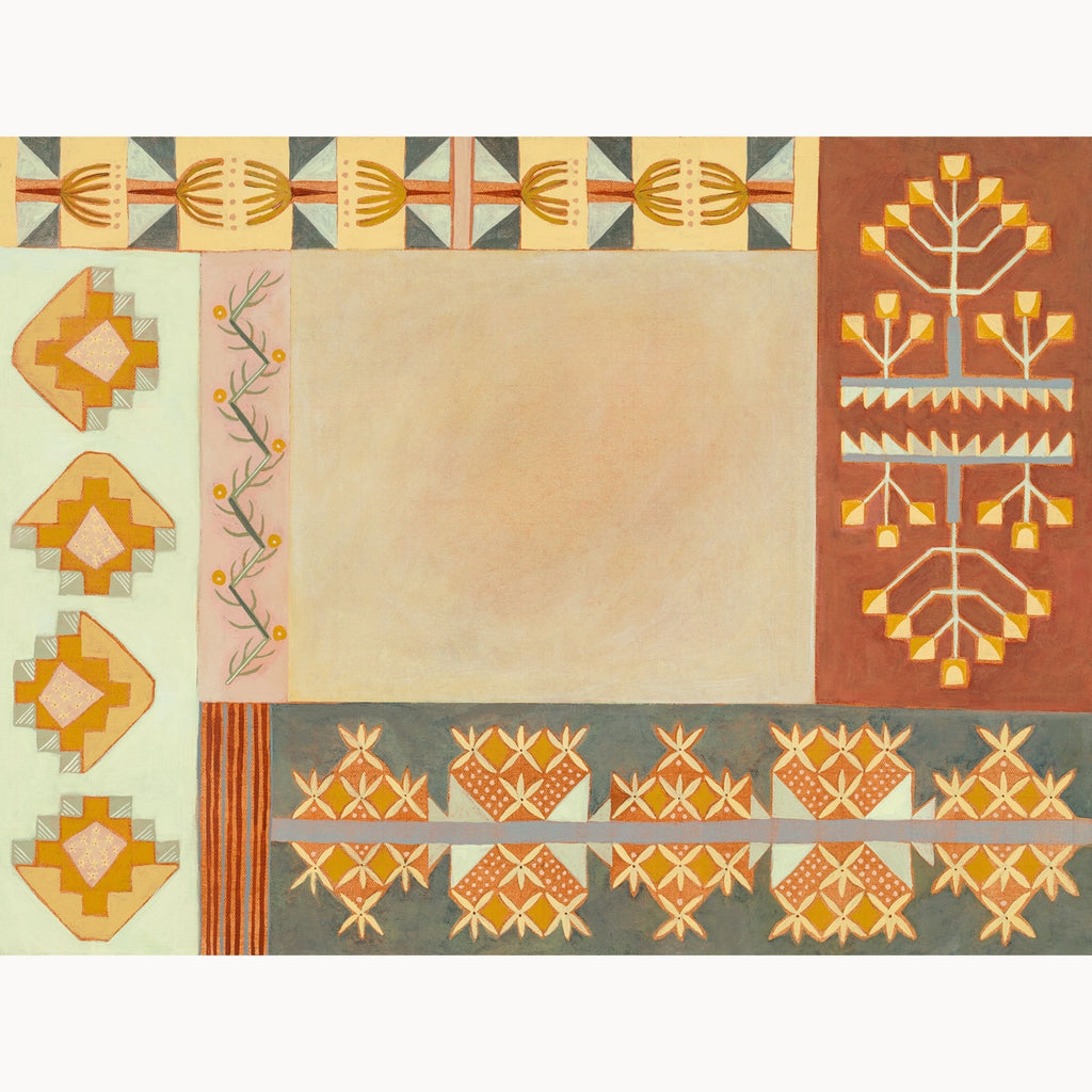 Chamisa, Original Southwestern Geometric Botanical Painting by Matty Miller