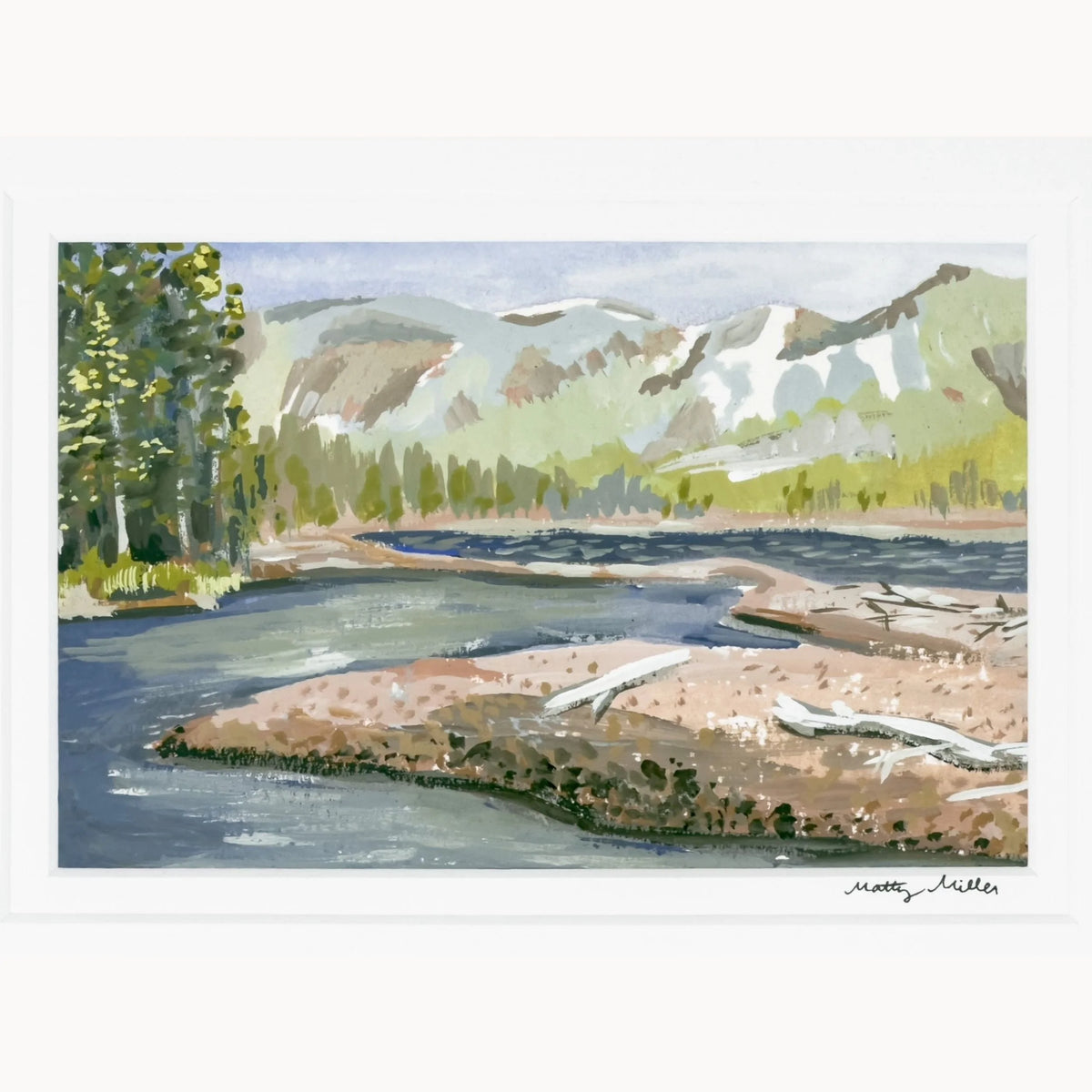 Confluence, Original Lewis Lake Yellowstone Landscape Painting by Matty Miller