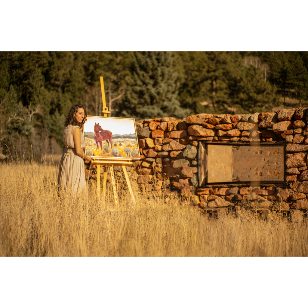 Dune Dance, Original Wild Horse Desert Landscape Painting by Matty Miller