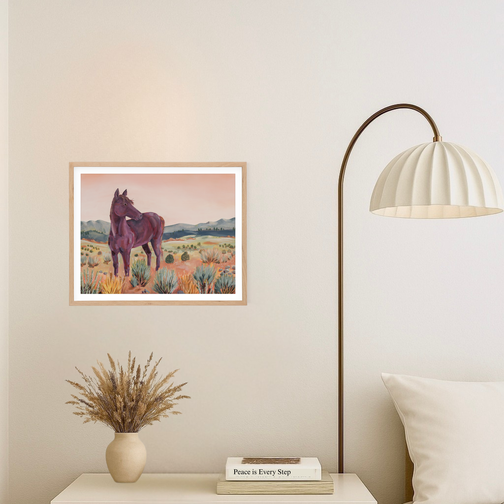 Dune Dance, Wild Horse Desert Landscape Art Print by Matty Miller