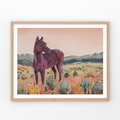 Dune Dance, Colorado wild horse art print inspired by the San Luis Valley by Matty Miller