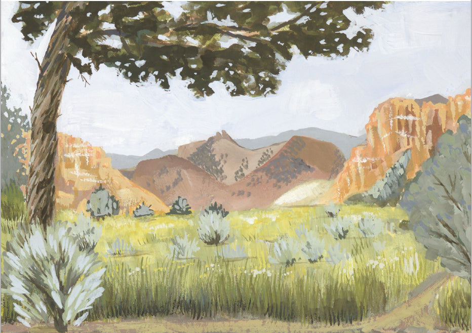 Evening Shade Clearwater, Original Wapiti WY Landscape Painting by Matty Miller