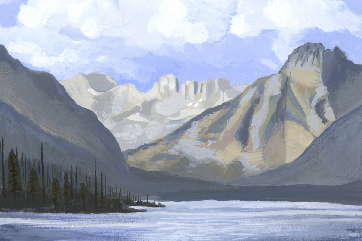 Glacier Drift, Lake McDonald Montana Landscape Art Print by Matty Miller