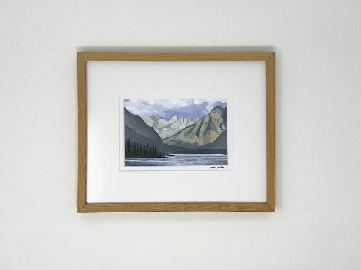 Glacier Drift, Original Lake McDonald Montana Landscape Painting by Matty Miller