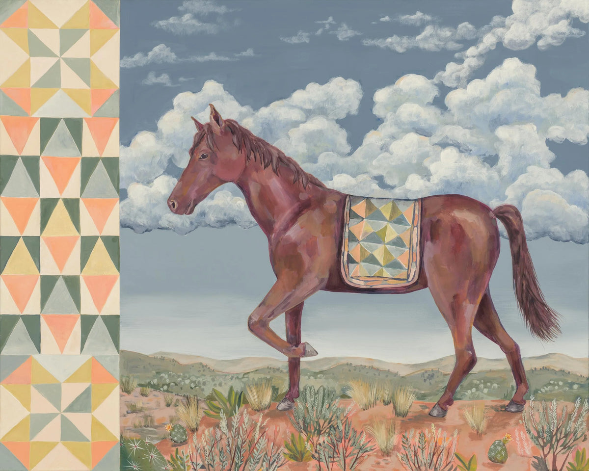High Desert Horse, Original Southwestern Horse Painting by Matty Miller