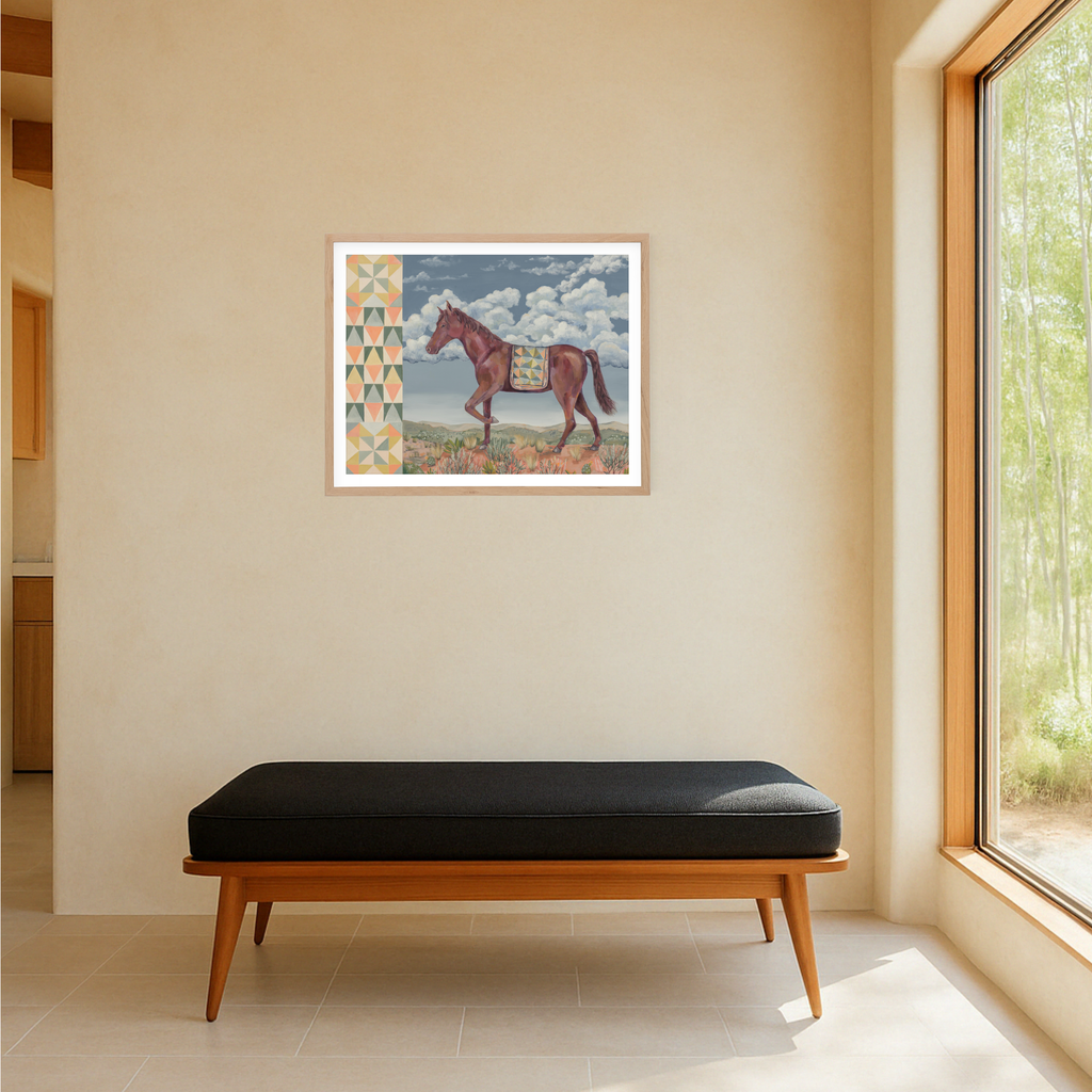 High Desert Horse, Southwestern Horse Art Print by Matty Miller