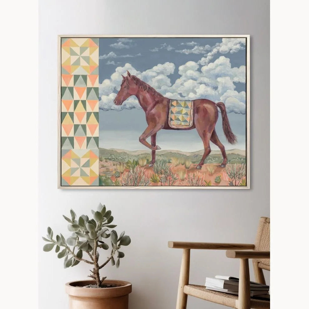 High Desert Horse, Southwestern Horse Art Print by Matty Miller
