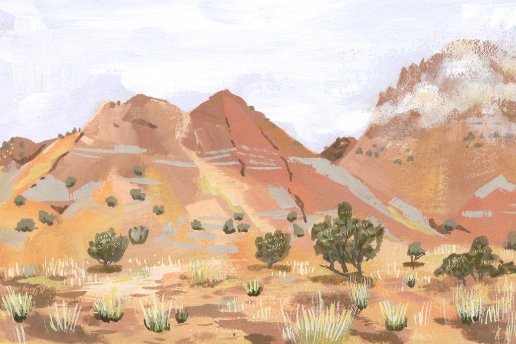 High Road to Abiquiu, New Mexico Landscape Art Print by Matty Miller