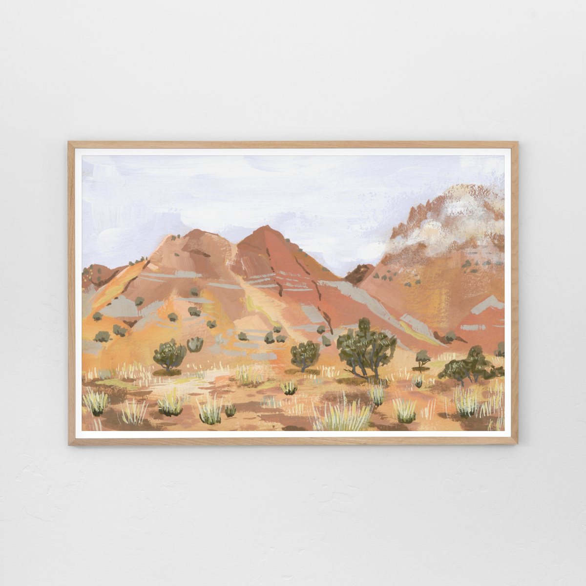 High Road to Abiquiu, New Mexico Landscape Art Print by Matty Miller