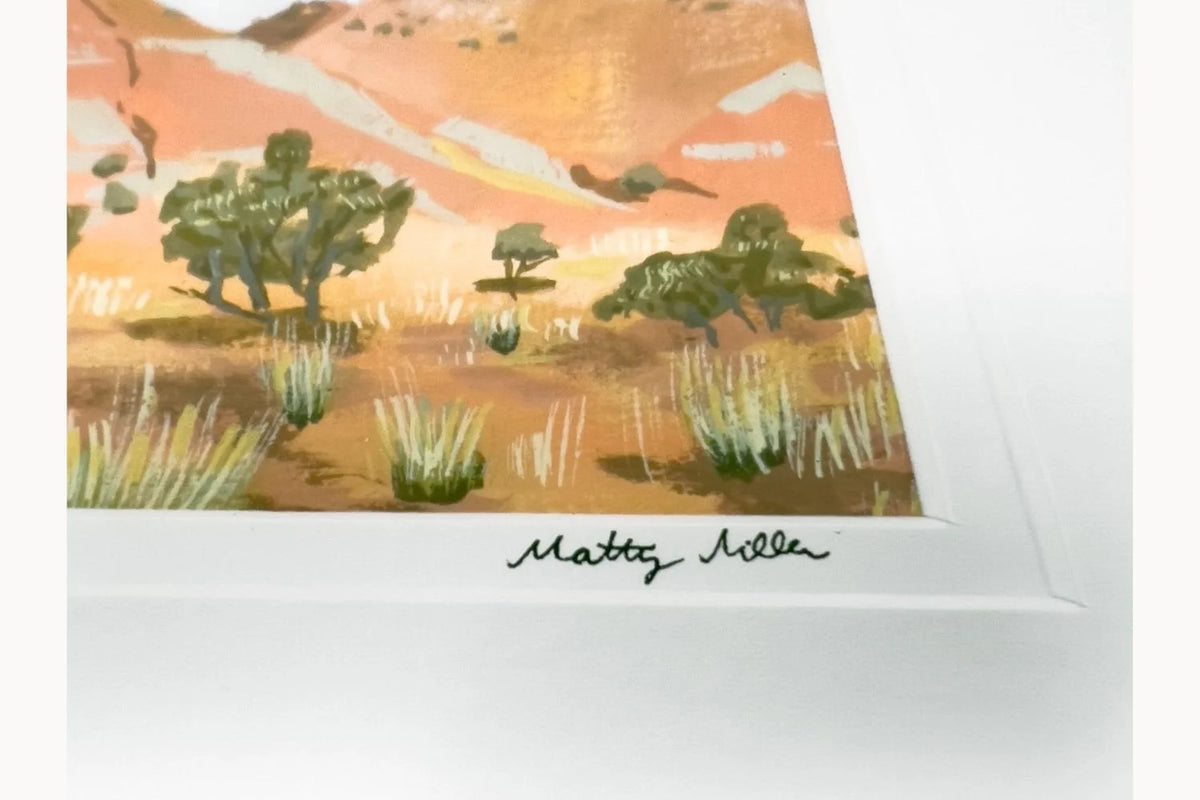 High Road to Abiquiu, Original New Mexico Landscape Painting by Matty Miller