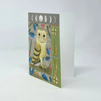 Holiday Owl Greeting Card by Matty Miller