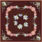 Lupine 100% silk scarf, Wolf Wildflower Pattern by Matty Miller, full artwork