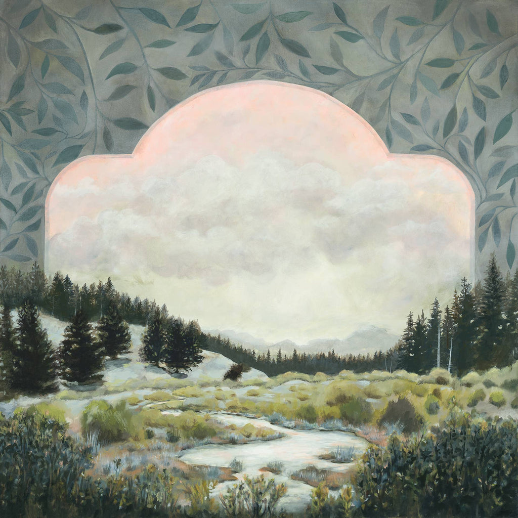 Meadow Portal, Dreamy Mountain Meadow Art Print by Matty Miller