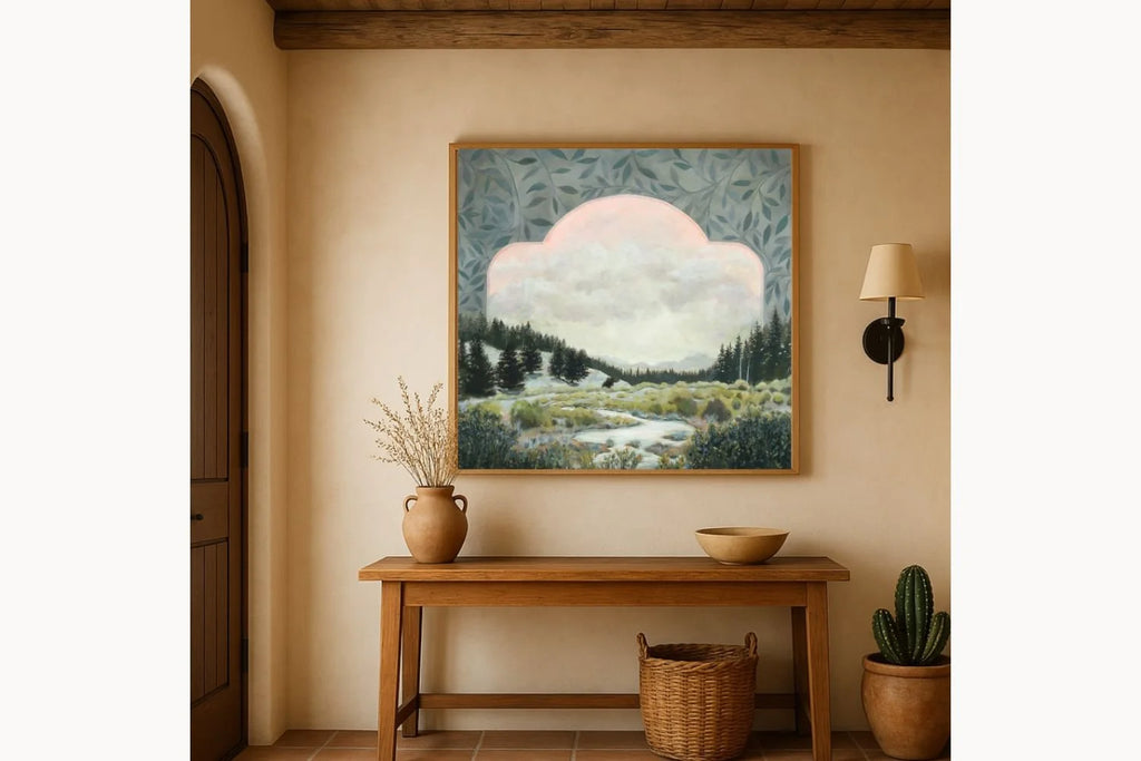 Meadow Portal, Dreamy Mountain Meadow Art Print by Matty Miller