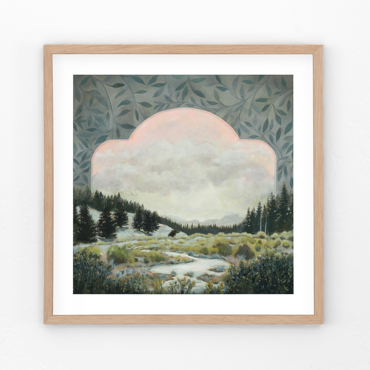 Meadow Portal, Dreamy Mountain Meadow Art Print by Matty Miller