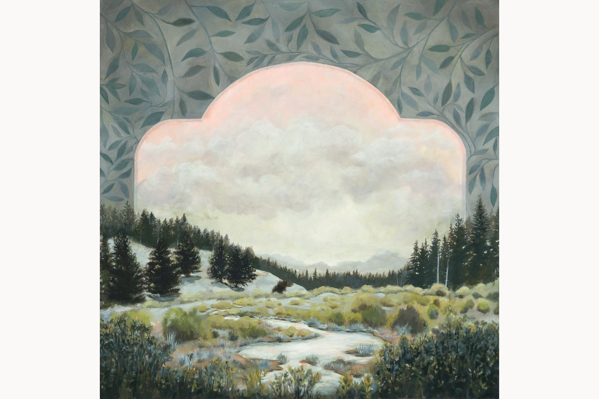 Meadow Portal, Original Dreamy Mountain Meadow Painting by Matty Miller