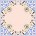 Pink Gentian 100% silk scarf, Wildflower Bird Design by Matty Miller, full artwork