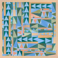 Prism 100% silk scarf, Abstract Geometric Pattern by Matty Miller, full artwork