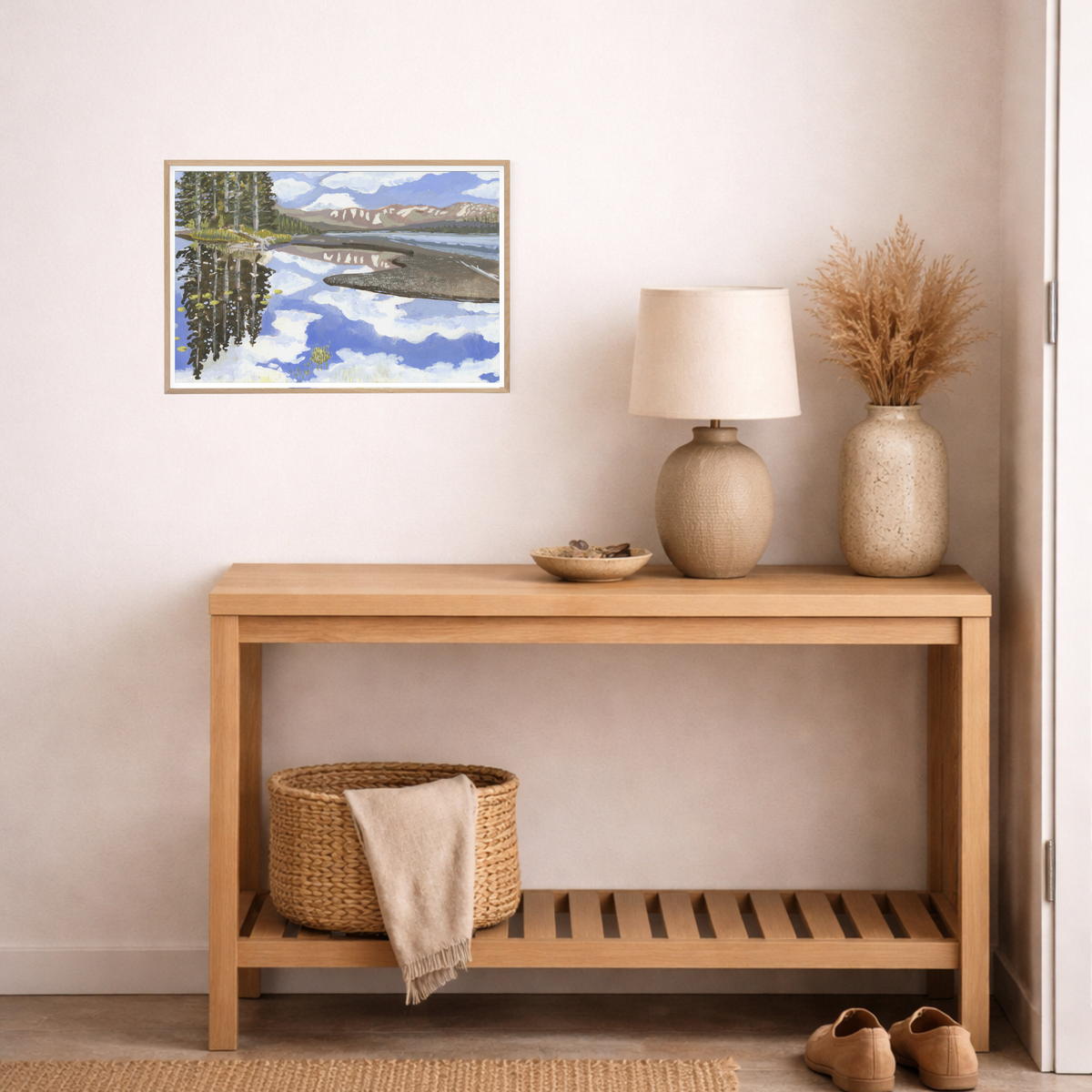Reflections of Yellowstone, Lewis Lake WY Landscape Art Print by Matty Miller
