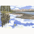 Reflections of Yellowstone, Original Lewis Lake WY Landscape Painting by Matty Miller