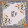 San Luis 100% silk scarf, Landscape Wildlife Floral by Matty Miller, full artwork