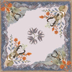 San Luis 100% silk scarf, Landscape Wildlife Floral by Matty Miller, full artwork