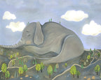 Sleeping Elephant Mountain Greeting Card by Matty Miller