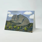 Sleeping Elephant Mountain Greeting Card by Matty Miller