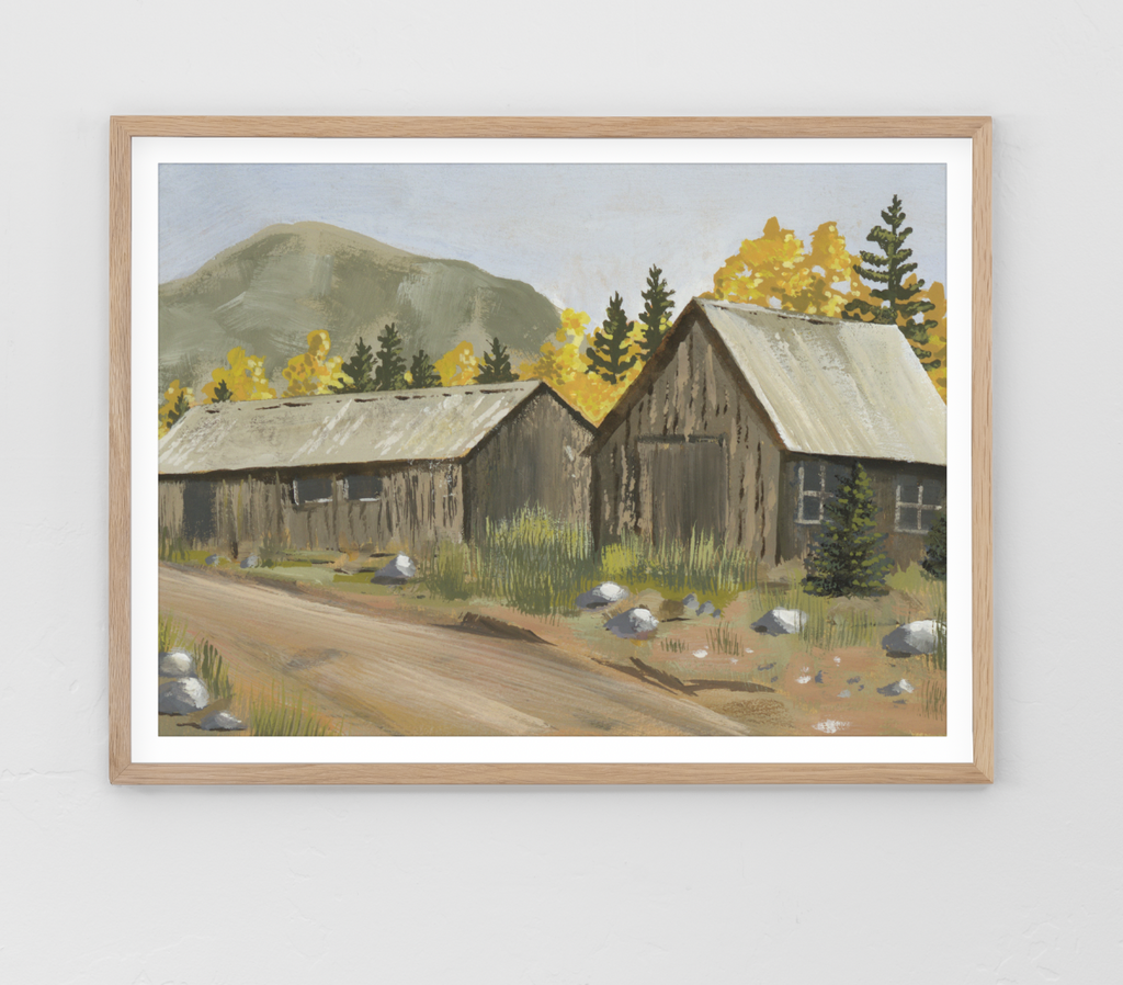 St Elmo in Gold, Colorado Aspen Landscape Art Print by Matty Miller