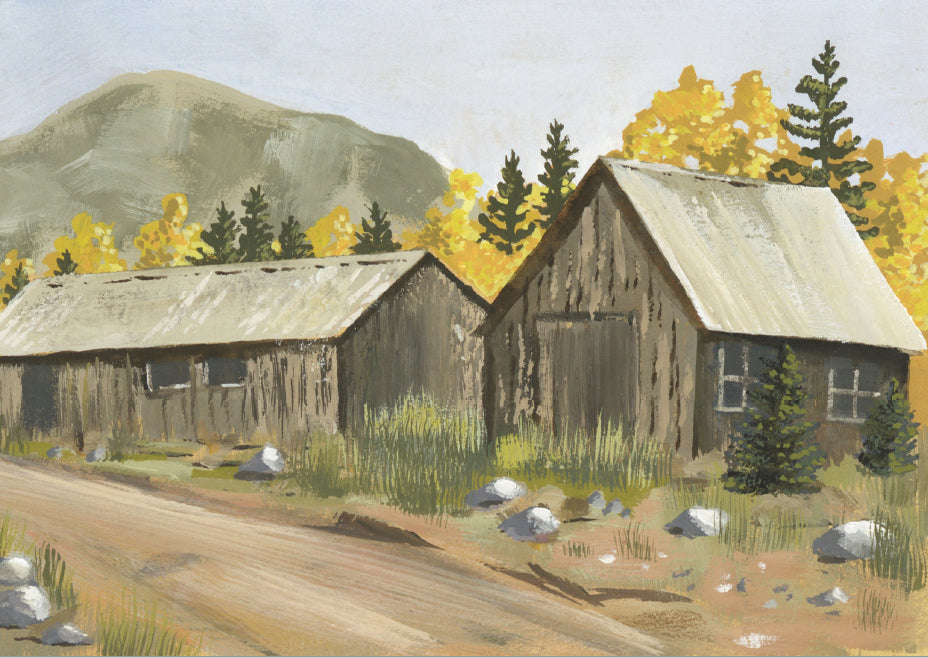 St Elmo in Gold, Colorado Aspen Landscape Art Print by Matty Miller