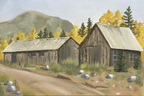St Elmo in Gold, Colorado Aspen Landscape Art Print by Matty Miller