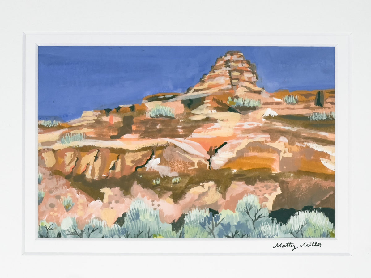 Swiftly through the Sagebrush, Original Western Landscape Painting by Matty Miller