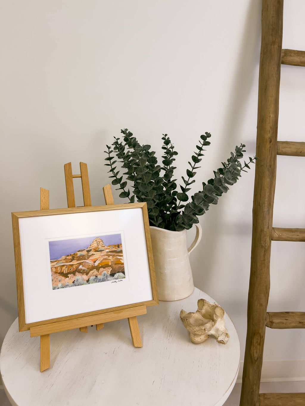 Swiftly through the Sagebrush, Western Desert Landscape Art Print by Matty Miller