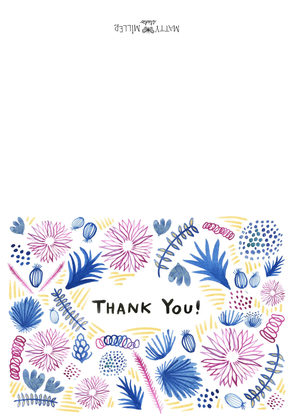 Thank You Greeting Card by Matty Miller