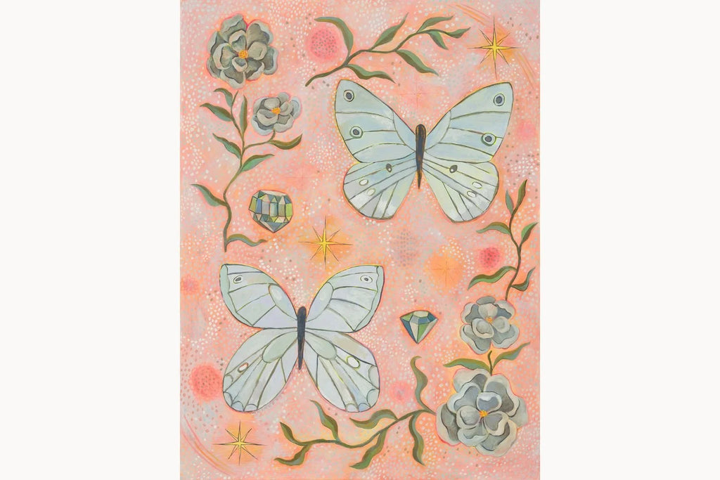 The Light Within, Butterfly Floral Art Print by Matty Miller
