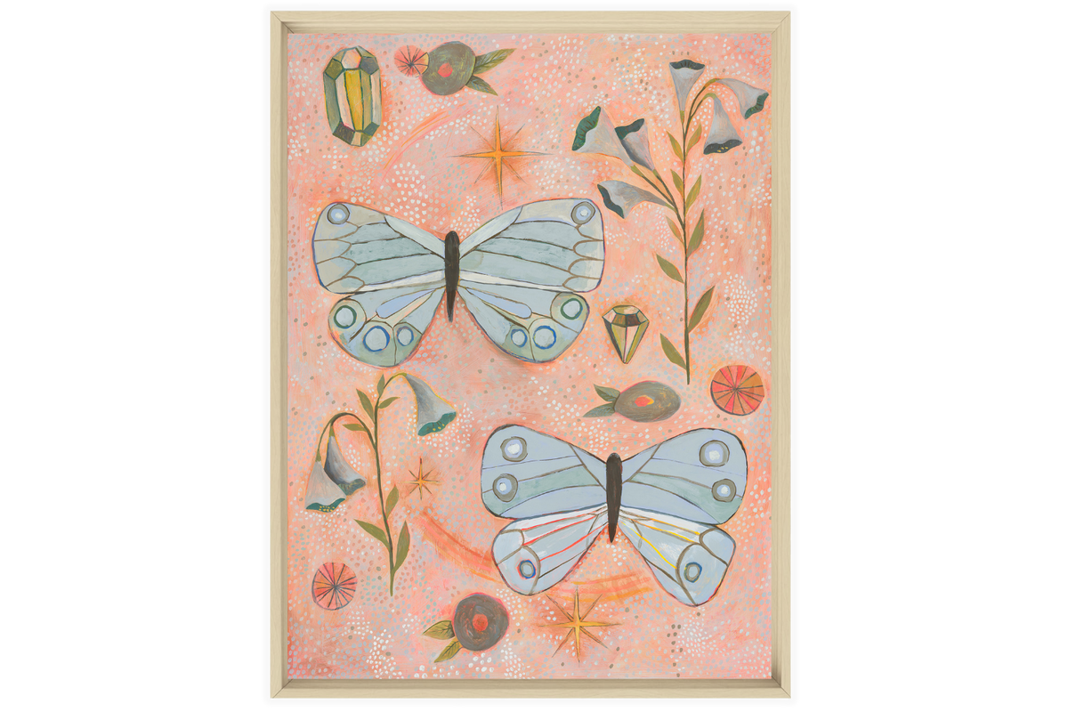 To Love is To Remember, Original Butterfly Floral Painting by Matty Miller