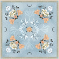 Tundra 100% silk scarf, Arctic Animal Floral Pattern by Matty Miller, full artwork