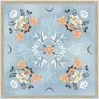 Tundra 100% silk scarf, Arctic Animal Floral Pattern by Matty Miller, full artwork