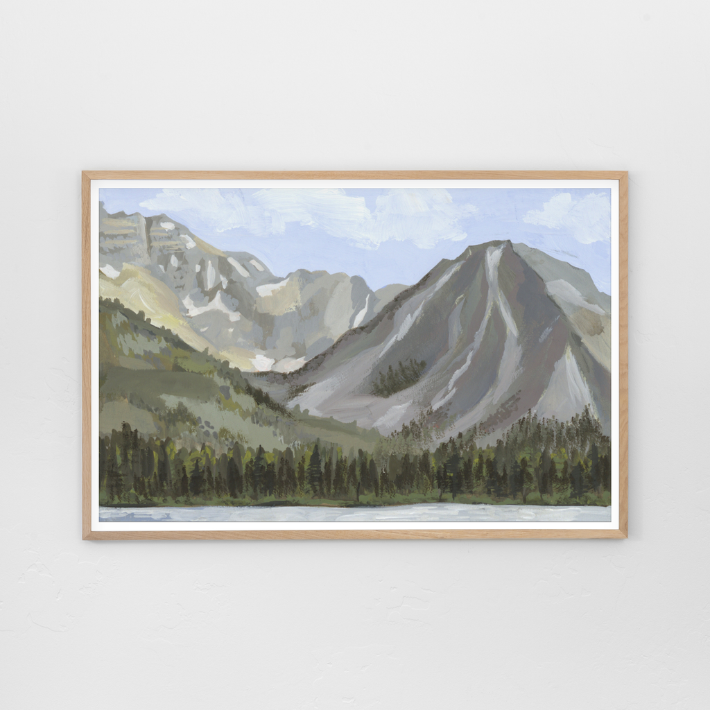 Valley View, Two Medicine Lake Montana Landscape Art Print by Matty Miller