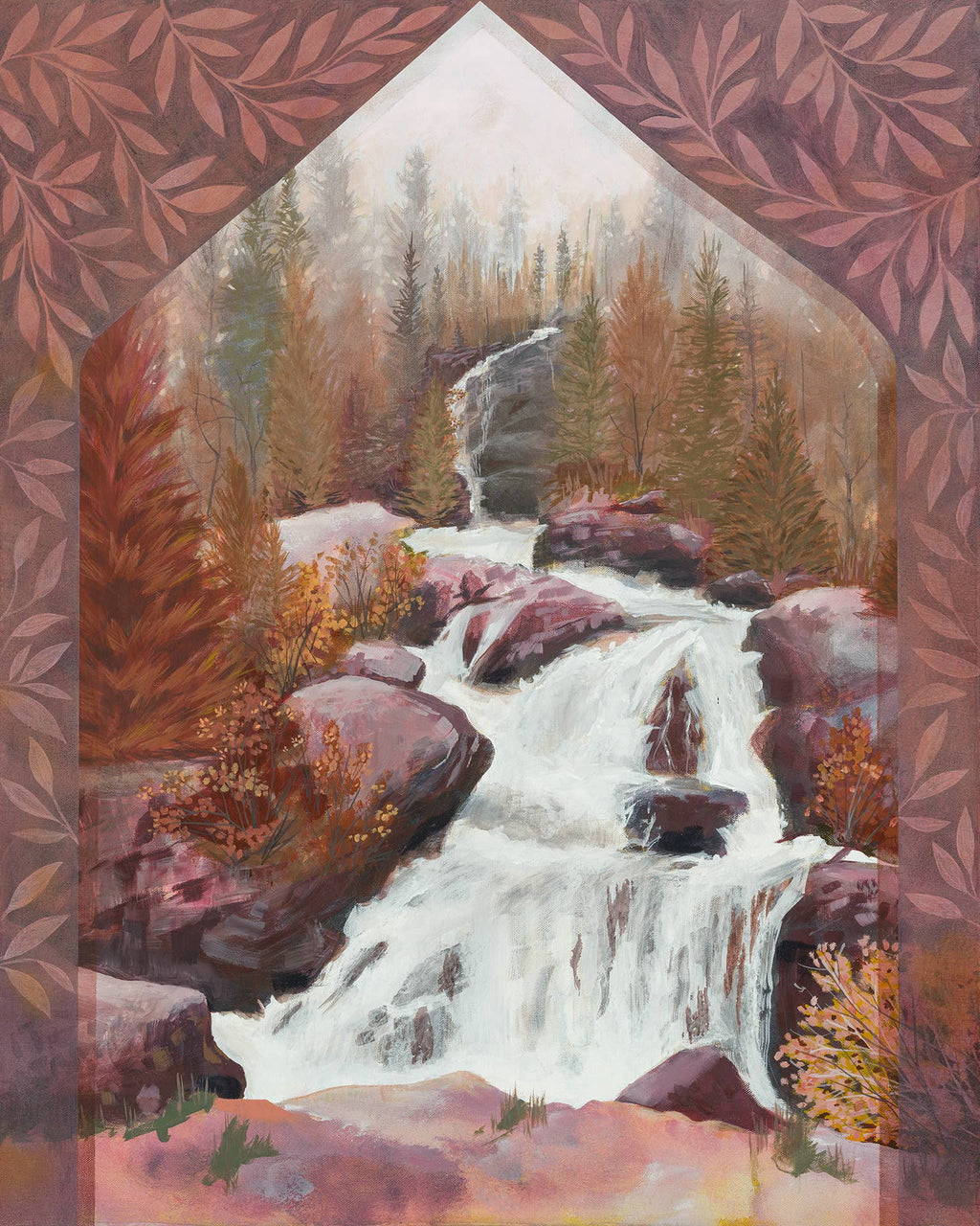 Waterfall Portal, Cascade Creek Art Print by Matty Miller