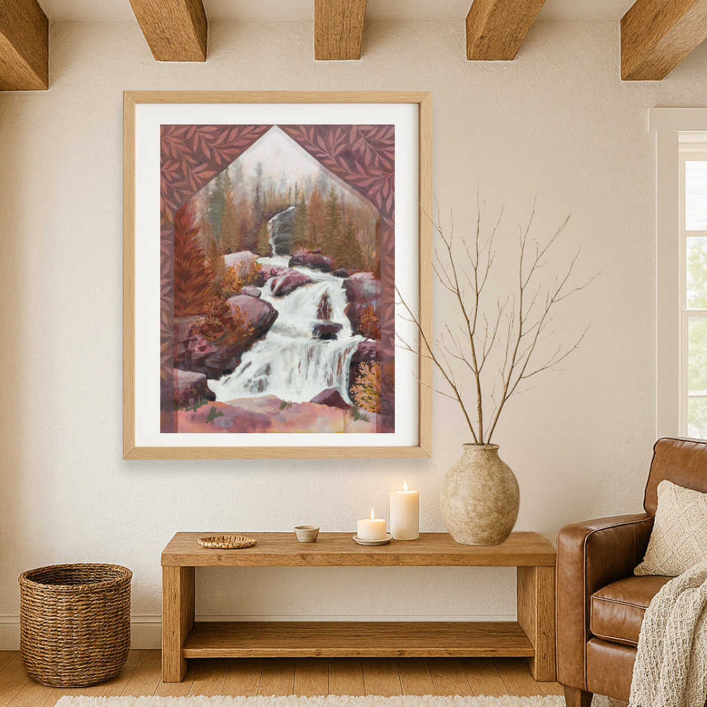 Waterfall Portal, Cascade Creek Art Print by Matty Miller