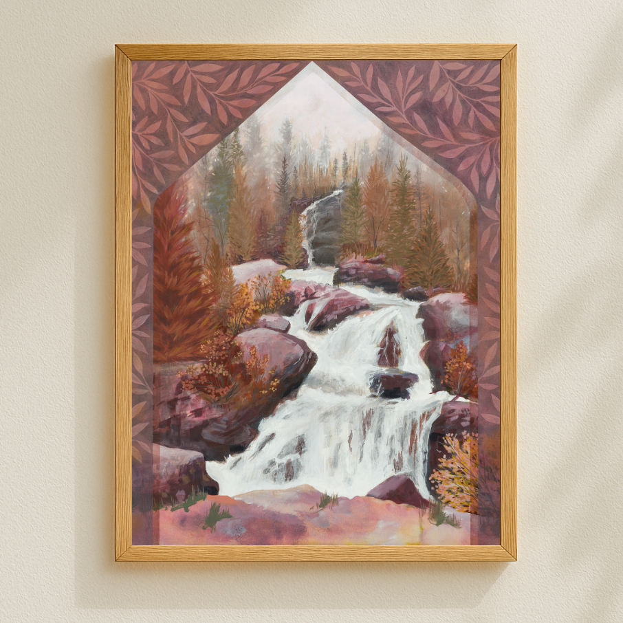 Waterfall Portal, Cascade Creek Art Print by Matty Miller